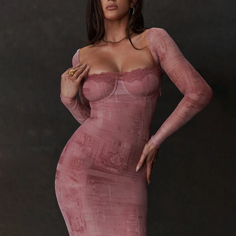 Lara | Elegant Roze Damesjurk