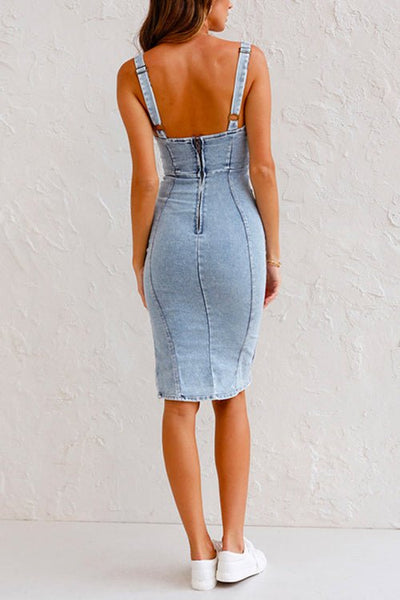 Denique | Denim jurk