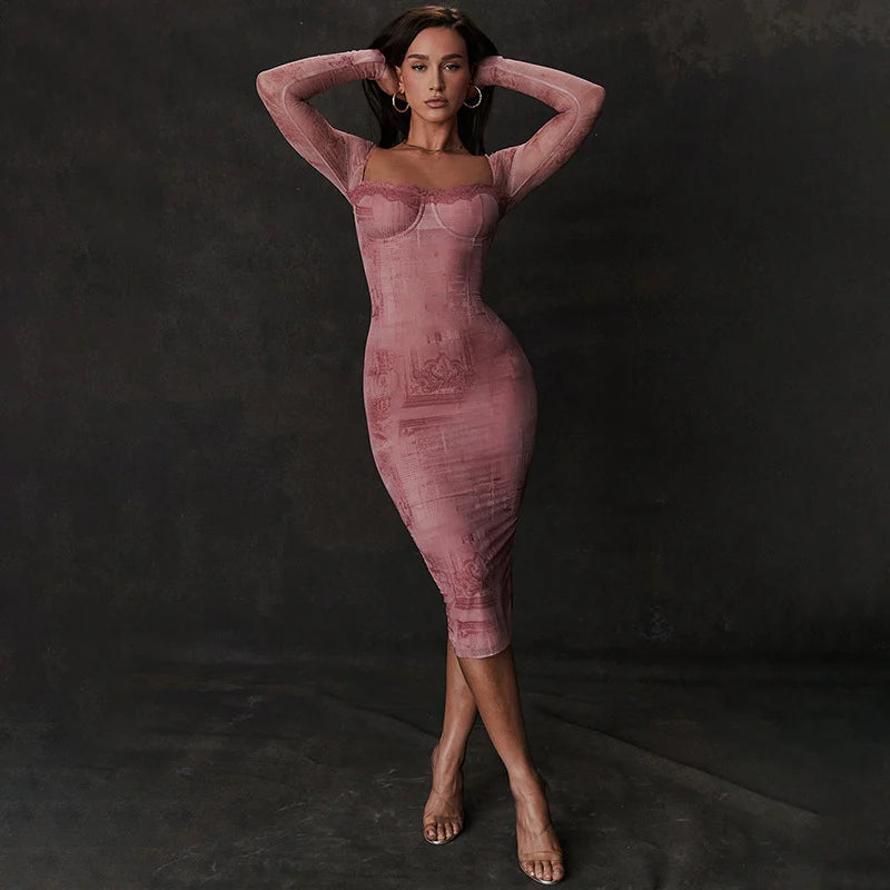 Lara | Elegant Roze Damesjurk