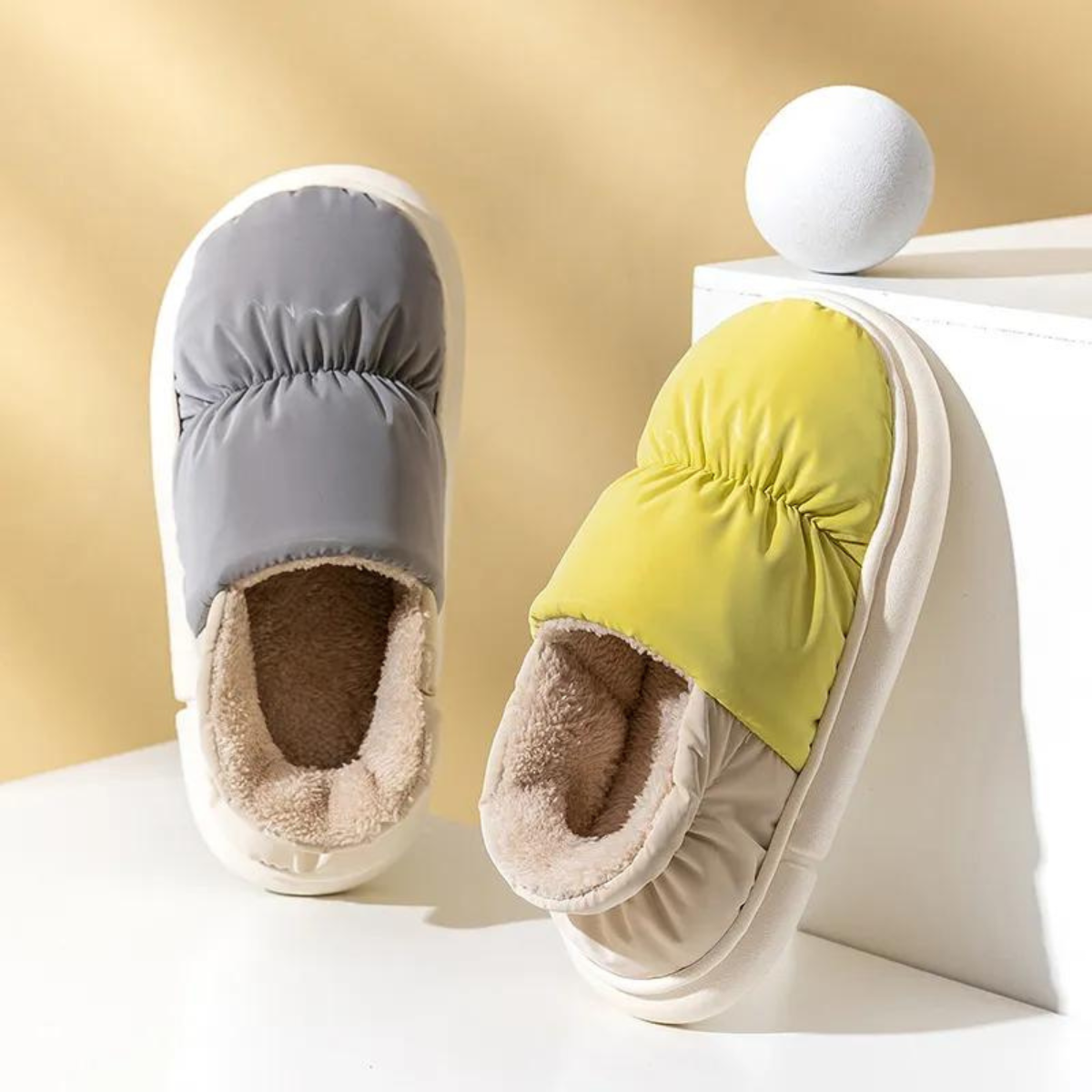 Aubrette | Antislip warme pluche pantoffels