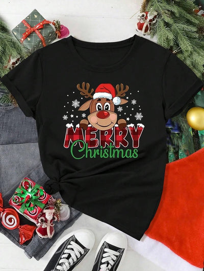 Leslie | Kerstmis Korte Mouw T-shirt