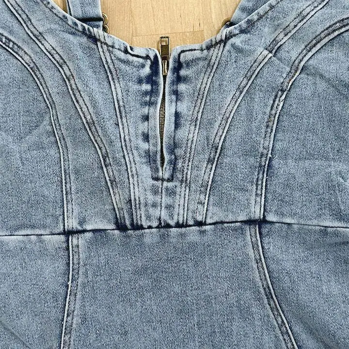 Mirabella | Denim jurk met verstelbare bandjes