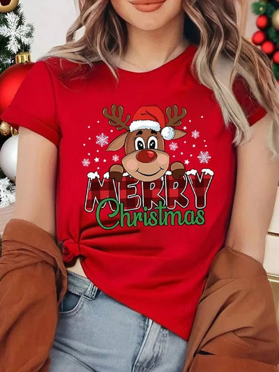 Leslie | Kerstmis Korte Mouw T-shirt