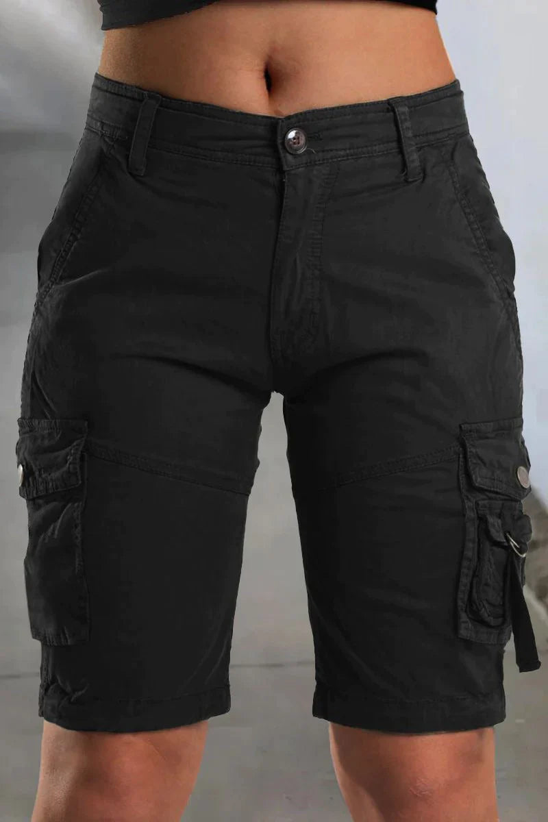 Stacy's Cargo shorts met middelhoge taille