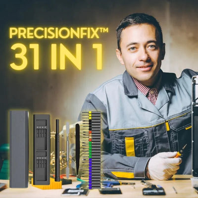 Precisionfix™ | 31 in 1 schroevendraaierset voor moeiteloze reparaties